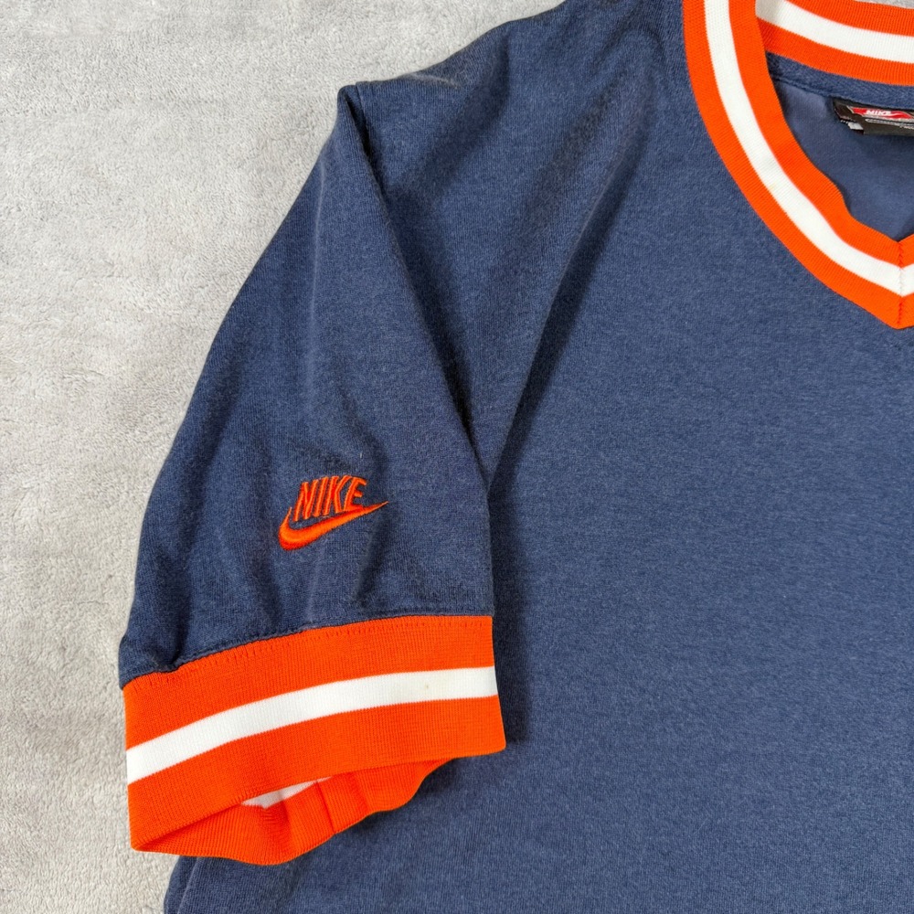 Detroit Tigers Shirt Mens Large Blue Jersey Tee Nike Cooperstown Collection - Picture 6 of 11